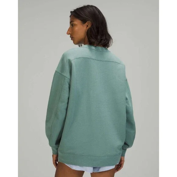 Lululemon Perfectly Oversized Crew Tidewater Teal Size 8 - Picture 2 of 7